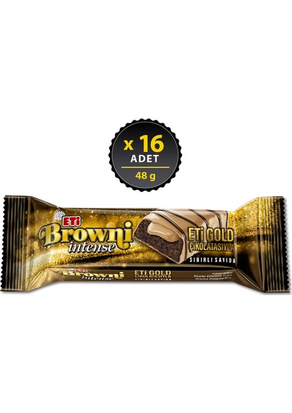 Browni İntense Gold Çikolatalı Kek 48 g x 16 Adet