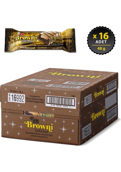 Browni İntense Gold Çikolatalı Kek 48 g x 16 Adet