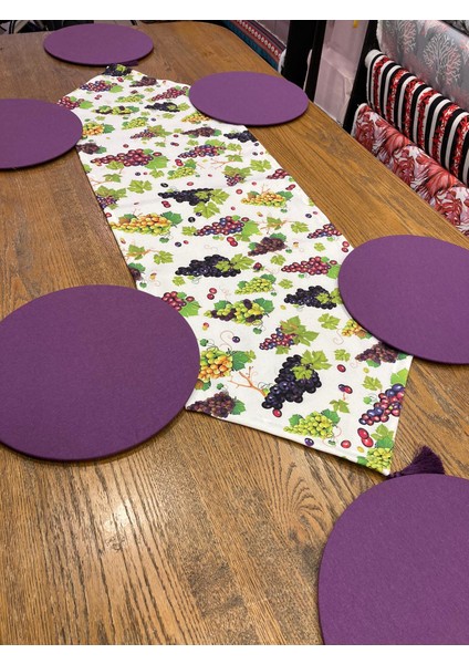 Üzüm Desen Runner Supla Takım