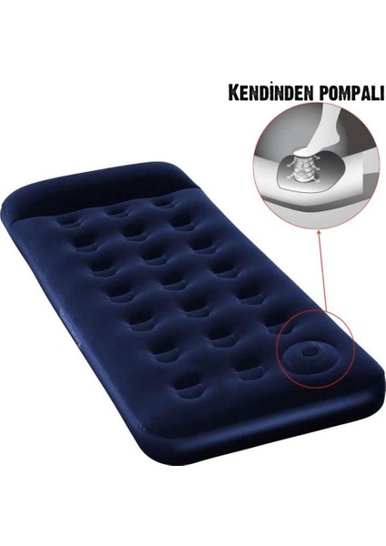 67224 Twin Tek Kişilik Kendinden Pompalı Şişme Yatak
