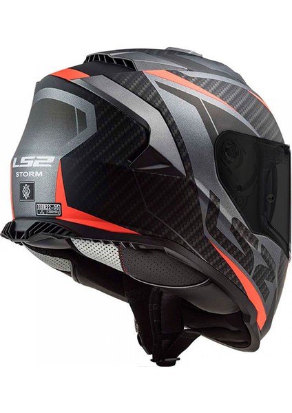 Storm Racer Mat Tıtanıum-Turuncu Kask 2 Cam