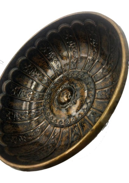 Otantik Osmanlı Tas Motifli Hamam Tası Sarı