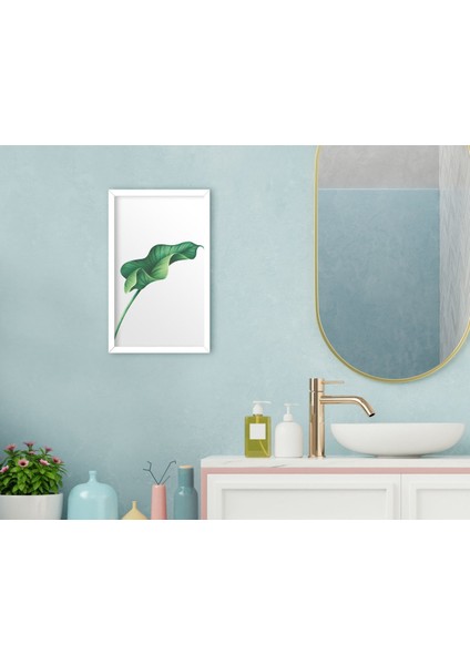Home Banyo Dekoratif Ahşap Beyaz Çerçeveli Tablo-16
