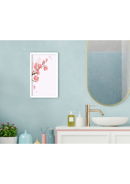 Home Banyo Dekoratif Ahşap Beyaz Çerçeveli Tablo-8