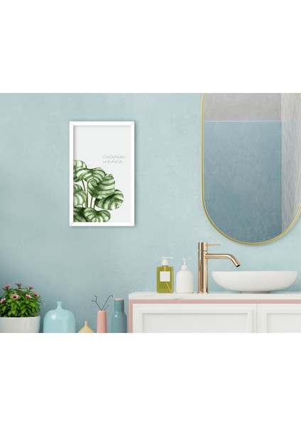 Home Banyo Dekoratif Ahşap Beyaz Çerçeveli Tablo-10