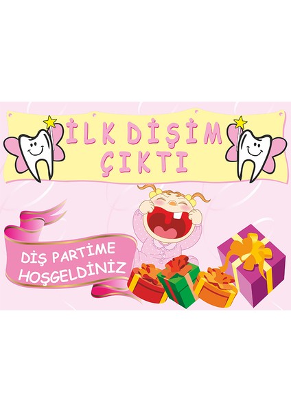 Dişim Çıktı Afiş, 70cm x 50cm - Pembe modelleri