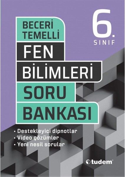 Tudem Yayınları 6. Sınıf Fen Bilimleri Beceri Temelli Soru Bankası + Klavuz Deneme Seti