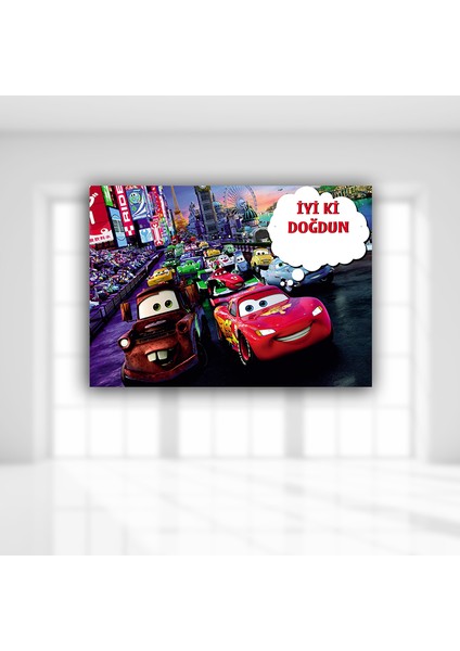 Cars İyiki Doğdun Afiş - 70cm x 50cm