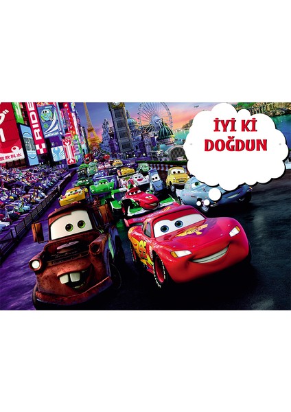Cars İyiki Doğdun Afiş - 70cm x 50cm modelleri