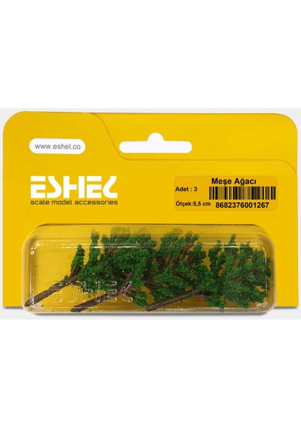 5,5 cm 3'lü Meşe Ağacı