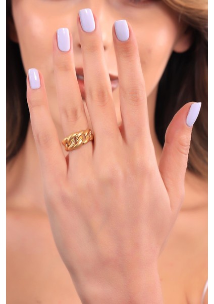 Kadın Altın Renk Kaplama Ayarlanabilir Zincir Yüzük fiyatları