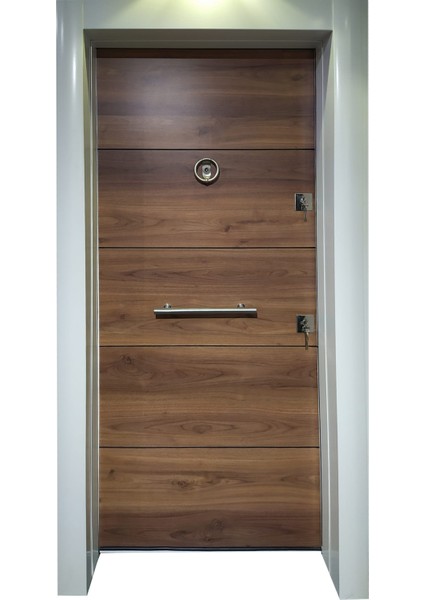 Beyaz Statik Kasalı Düz Model Daire Kapısı, Çelik Kapı, Villa Kapısı