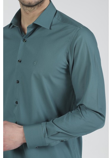 Slim Fit Uzun Kollu Erkek Gömlek 360-DB09