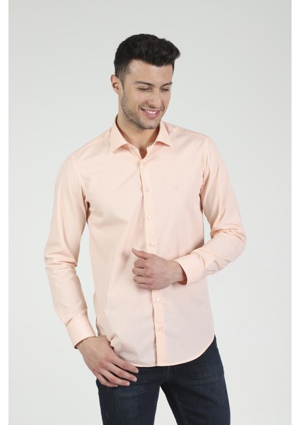 Slim Fit Uzun Kollu Erkek Gömlek 360-DB17