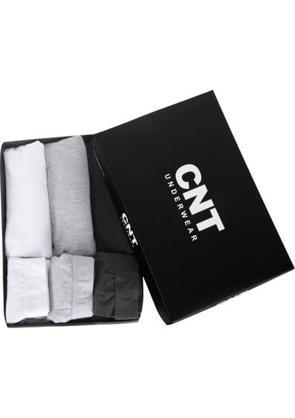 Erkek 3'lü Atlet Boxer Takım Premium Kutulu