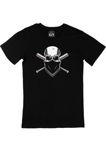 Beyzbol Kuru Kafa Siyah Tişört