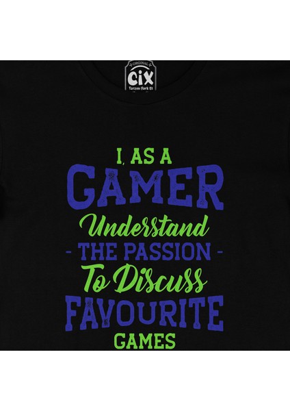 Mavi As A Gamer Siyah Tişört fiyatları