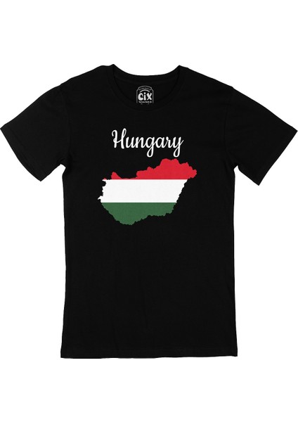 Maceristan Haritalı ve Bayraklı Siyah Tişört