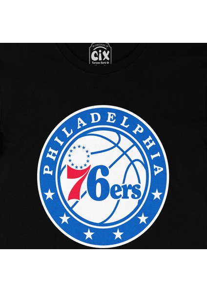 Philidephia 76ERS Siyah Tişört