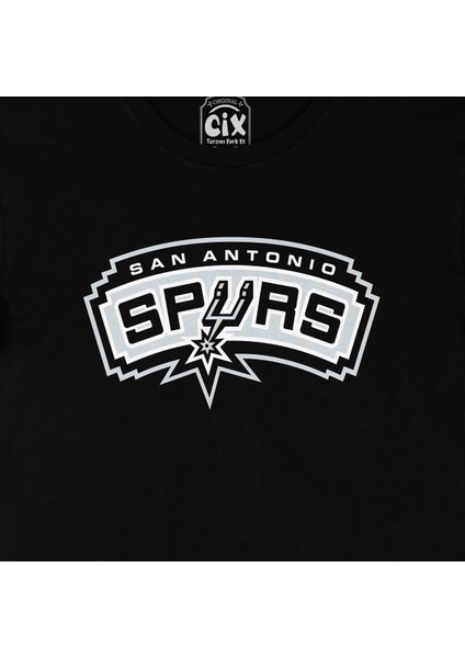 San Antonio Spurs Siyah Tişört