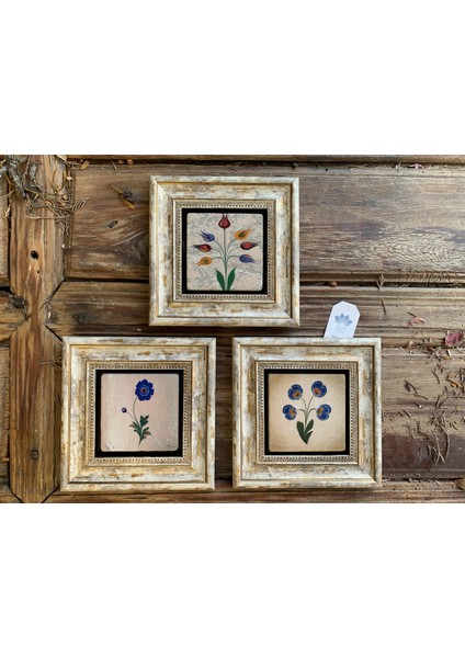 Decor Çerçeveli Taş Duvar Dekoru-3 Lü Set-Osman Hamdi Tabloları-Wall Frame Set