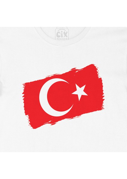 Dikdörtgen Türk Bayraklı Tişört