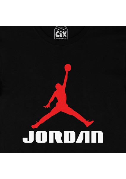 Kırmızı Jordan Air Siyah Tişört