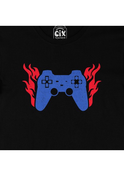 Mavili Joystick Siyah Tişört fiyatları