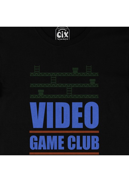 Mavi Video Game Club Siyah Tişört