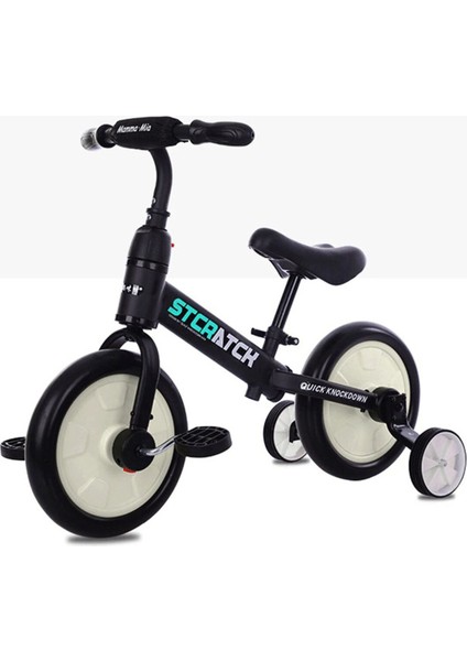 1-6 Yaş 12" Denge Bisikleti Çocuk Stcratck 4 - Siyah Beyaz (Yurt Dışından)