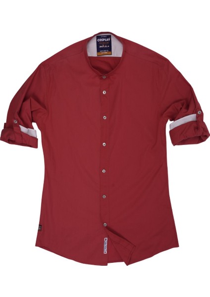 Filafil Büyük Beden Katlama Kollu Slim Fit Gömlek