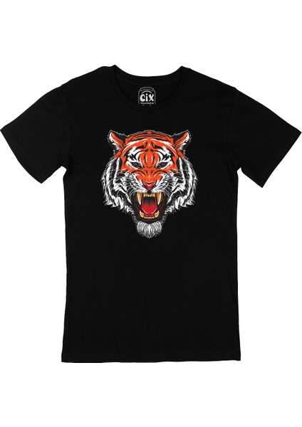 Kızgın Kaplanlı Siyah Tişört