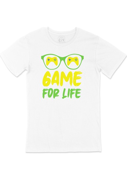 Sarı Game For Life Tişört