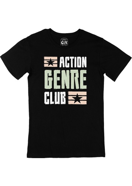 Action Genre Club Siyah Tişört