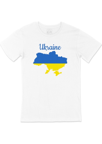 Ukrayna Haritalı ve Bayraklı Tişört