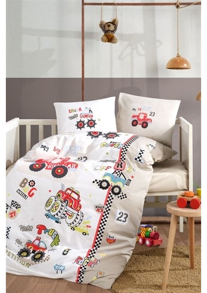 Bebek Nevresim Takımı Truck Bej V1