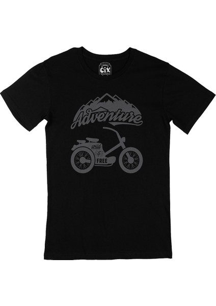 Wild & Free Bisiklet Siyah Tişört