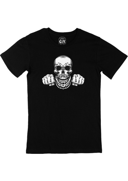 Kuru Kafa Yumruk Siyah Tişört