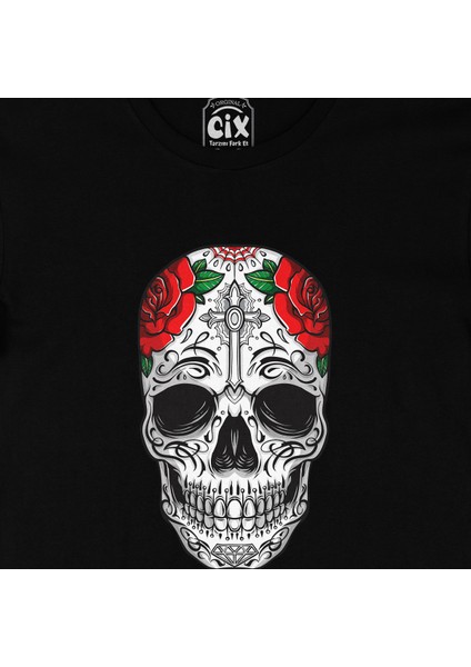 Kuru Kafa Gül Siyah Tişört fiyatları