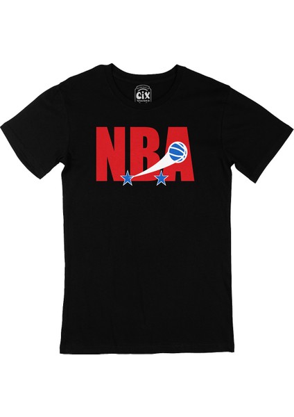 Nba Klasik Logo Siyah Tişört