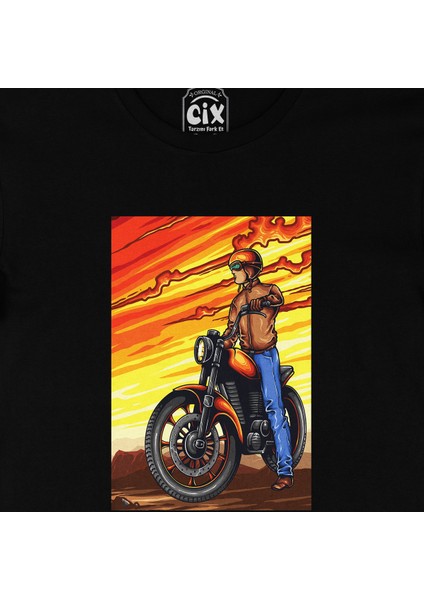 Vintage Moto Racer Siyah Tişört fiyatları