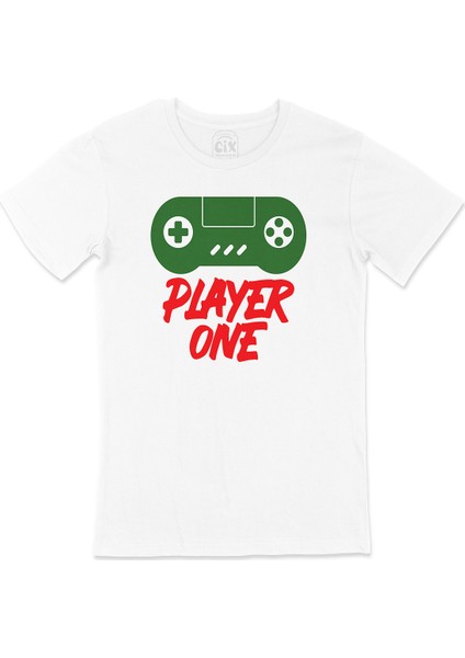 Kırmızı Player One Tişört