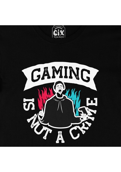 Gaming Is Not A Crime Siyah Tişört