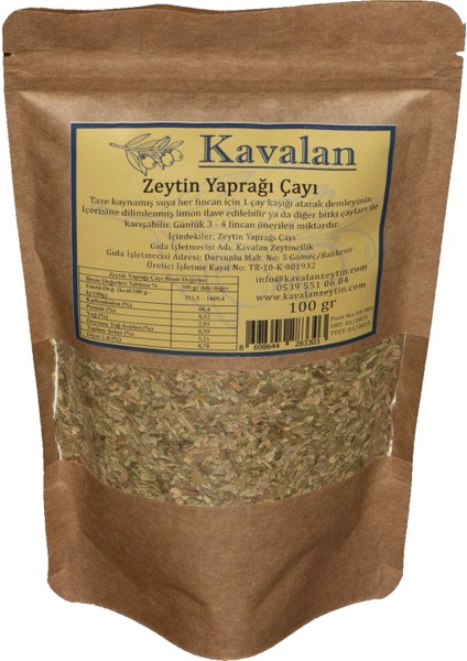 İyi Tarım Uyg. 100 gr Zeytin Yaprağı Çayı