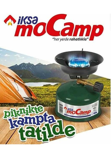 Portatif Gazlı Kolay Kullanım Kamp Ocağı Yeşil