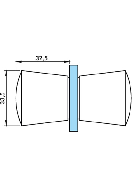 Ayrıntıshop Duşakabin Cam Kapı Metal Krom Kaplamalı Kulp