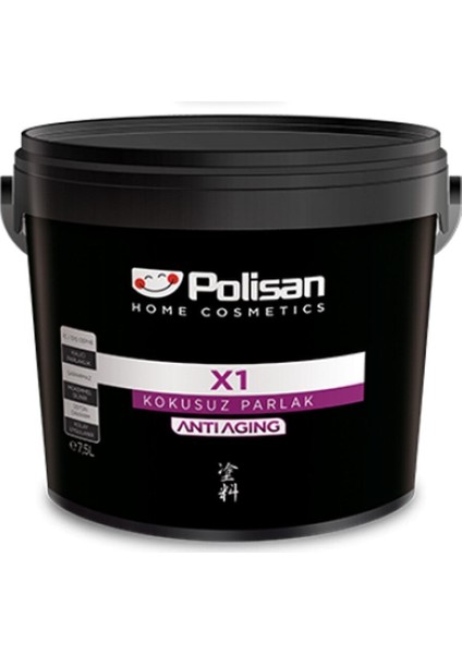 X1 Kokusuz Parlak (Anti-Aging) Boya 0.7 Lt 4476 Kül Grisi Cİ-7605