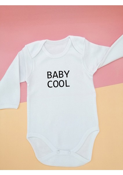 Baby Cool Baskılı Uzun Kollu Bebek Zıbın Body En Cool Bebekler Için Body