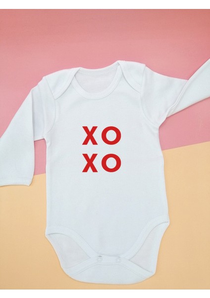 Xoxo Kırmızı Baskılı Sevgililer Günü Konsept Zıbın Body