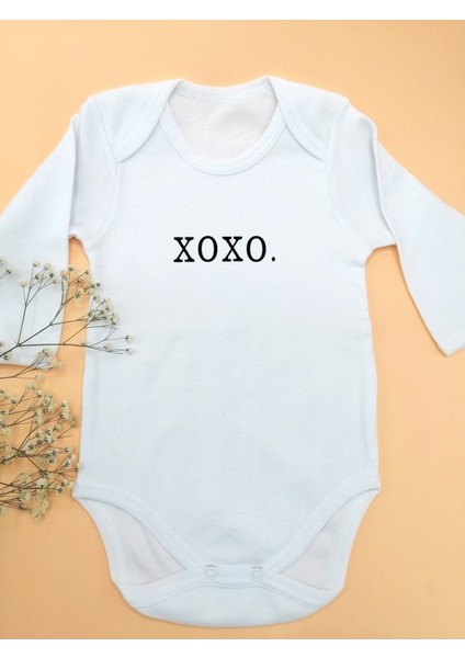Unisex Bebek Beyaz Xoxo Ufak Baskılı Body Body